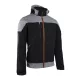 BANJO FEKETE/SZÜRKE SOFTSHELL DZSEKI, NARANCS CIPZÁR_2XL