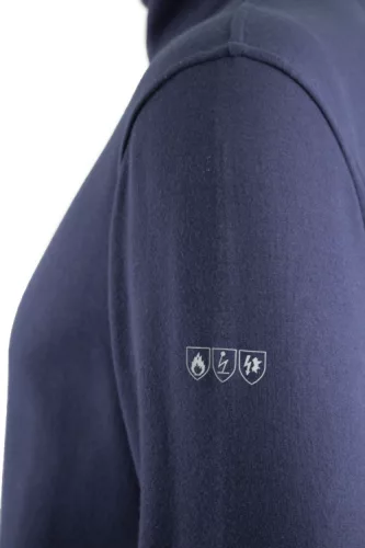 LUG MULTIRISK SÖTÉTKÉK CIPZÁRAS PULÓVER_L