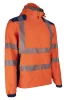 NEBULO FLUO NARANCS/SÖTÉTKÉK SOFTSHELL KABÁT_L