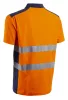 OKI FLUO NARANCS/SÖTÉTKÉK RÖVID UJJÚ GALLÉROS PÓLÓ_2XL