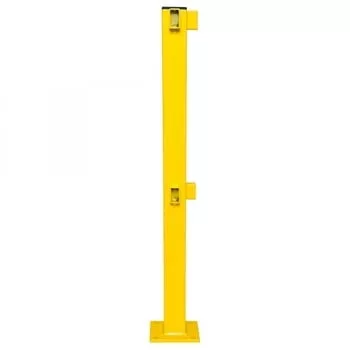 Ütközésvédő korlát, kereszttartó, 60x40 mm, szélesség 1000 mm, sárga műanyag bevonattal, rögzítőcsavarokkal együtt