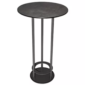   Dohányzó asztal, zárt asztallappal, átmérő x magasság 675 x 1130 mm, acéllemez porszórt bevonattal, hasonló a ral 9007 színhez