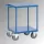 Asztalkocsi acéllemez rakodófelületekkel, 2 rakodófelület hxsz 600x600 mm, külső méretek hxszxm 737x609x860 mm, teherbírás 500 kg, ral 5007 ragyogó kék