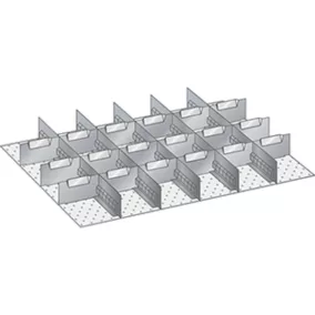   Válaszfalak, elülső magasság 50 mm, 5 db 27e méretű résfal, 18 db 6e méretű elválasztó, műhelykocsihoz