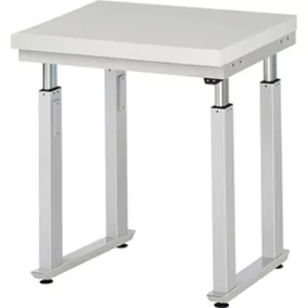   Elektromosan állítható magasságú munkaasztal, kemény laminált asztallap, 40 mm, széxméxma 750x700x740-1140 mm, ral 7035, felületi terhelés 600 kg