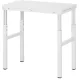 Alap munkaasztal állítható magassággal, magasságban állítható, szé x mé 700x500x650-1000 mm, egb melamin fehér (esd) asztallap, ral 7035