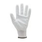   FEHÉR PRECÍZIÓS POLIÉSZTER KESZTYŰ, PU MÁRTOTT TENYÉRREL_6