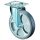 Szállítóeszköz forgógörgő, termoplasztikus műanyag. gumi szürke, átmérő 80 mm, teherbírás 100 kg, görgőscsapágy, csavaros lemez