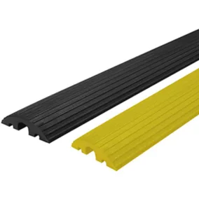   Nagy szilárdságú gumikeverékből készült kábelhíd, hxszxm 1200x210x65 mm, 3 kábelcsatorna 2x20 mm és 1x45 mm, sárga