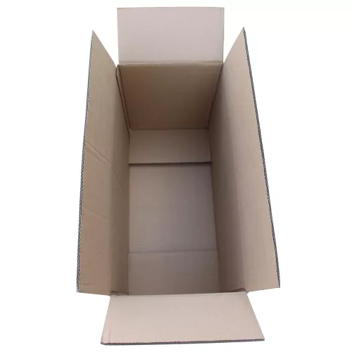 Standard összecsukható kartondoboz, egyfalú, belső hxszxm 160x110x130 mm, fefco 0201, teherbírás 10 kg, 25 darabos csomag