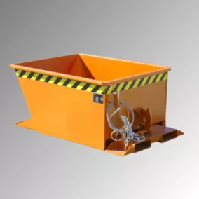   Billenő konténer, acél, hxszxm 1230x875x530 mm, térfogat 0,3 köbméter, teherbírás 750 kg, szín ral 2000 sárga-narancs