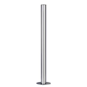   Rozsdamentes acél oszlopok, kerek, 61 mm átmérőjű, levehető a padlóról, reteszelés nélkül, lapos fejjel