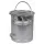 Hulladékgyűjtő, zsanéros fedéllel, űrtartalom 40 l, átmérő x magasság 370 x 435 mm, tűzihorganyzott