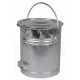 Hulladékgyűjtő, zsanéros fedéllel, űrtartalom 40 l, átmérő x magasság 370 x 435 mm, tűzihorganyzott