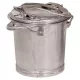 Rendszer hulladékgyűjtő rögzítőkonzollal, csuklós fedéllel, űrtartalom 25 l, átmérő x magasság 387 x 410 mm, tűzihorganyzott