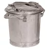 Rendszer hulladékgyűjtő rögzítőkonzollal, csuklós fedéllel, űrtartalom 25 l, átmérő x magasság 387 x 410 mm, tűzihorganyzott