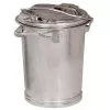 Rendszer hulladékgyűjtő rögzítőkonzollal, csuklós fedéllel, űrtartalom 25 l, átmérő x magasság 387 x 410 mm, tűzihorganyzott