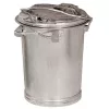 Rendszer hulladékgyűjtő rögzítőkonzollal, csuklós fedéllel, űrtartalom 25 l, átmérő x magasság 387 x 410 mm, tűzihorganyzott