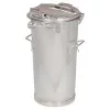Rendszer hulladékgyűjtő rögzítőkonzollal, csuklós fedéllel, űrtartalom 25 l, átmérő x magasság 387 x 410 mm, tűzihorganyzott