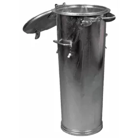   Rendszer hulladékgyűjtő rögzítőkonzol nélkül, zsanéros fedél, űrtartalom 65 l, átmérő x magasság 387 x 915 mm, tűzihorganyzott