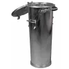 Rendszer hulladékgyűjtő rögzítőkonzol nélkül, zsanéros fedél, űrtartalom 65 l, átmérő x magasság 387 x 915 mm, tűzihorganyzott