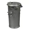 Rendszer hulladékgyűjtő rögzítőkonzol nélkül, zsanéros fedél, űrtartalom 65 l, átmérő x magasság 387 x 915 mm, tűzihorganyzott