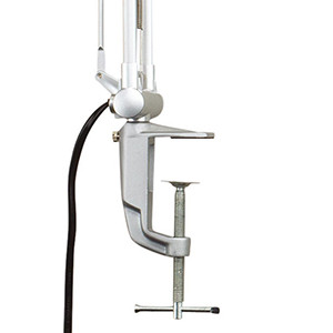 Led-es lámpa business, állvány + szorítótalp, lámpafej átmérője. 142 mm, magasság 450 mm, 18 led, 11 w, antracit/ezüst