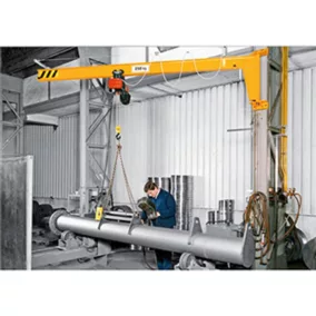   Falra szerelt forgódaru, teherbírás 125 kg, a konzol szerelvény, fordulási tartomány 180 fok, kinyúlás 3000 mm