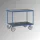 Asztalkocsi 2 vízálló rakodófelülettel hxsz 1200x800 mm, külső méretek hxszxm 1397x809x900 mm, teherbírás 600 kg, ral 5007 ragyogó kék