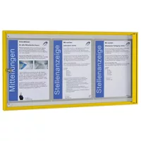 3 x din a4, sárga keret, fehér hátlap