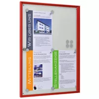 4 x din a4, piros keret, fehér hátlap