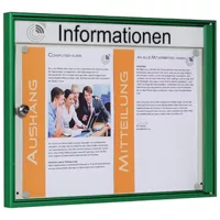 X din a4, keret zöld, hátlap fehér