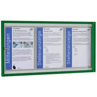 3 x din a4, keret zöld, hátlap fehér