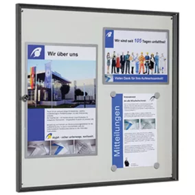   Vitrin, széxméxma 725x27x700 mm, 6xdin a4, antracit alumínium profilok, edzett üveg, fehér hátlap, mágneses.