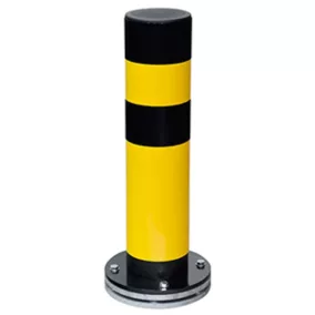   Rugalmas ütközésvédelmi oszlop, forgatható, csavarozáshoz, sárga bevonattal, magasság 700 mm, átmérő. 159 mm
