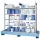 Kiskiszerelésű termék állvány 2x5 rácsos polccal és 1 csepptálcával ral 5015, űrtartalom 210 l, széxméxma 2085x635x2100 mm