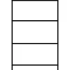 Kiskiszerelésű termék állvány 3x4 rácsos polcokkal és 1 csepptálcával ral 5015, űrtartalom 210 l, széxméxma 3200x635x2100 mm