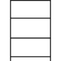   Kiskiszerelésű termék állvány 3x4 rácsos polcokkal és 1 csepptálcával ral 5015, űrtartalom 210 l, széxméxma 3200x635x2100 mm