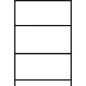   Kiskiszerelésű termék állvány 3x4 rácsos polcokkal és 1 csepptálcával ral 5015, űrtartalom 210 l, széxméxma 3200x635x2100 mm
