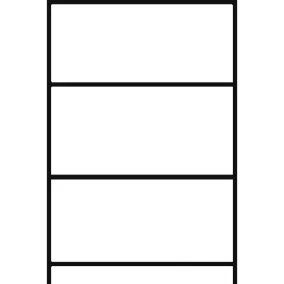   Kiskiszerelésű termék állvány 3x4-es rácsos polcokkal és 1 horganyzott csepptálcával, űrtartalom 210 l, széxméxma 3200x635x2100 mm