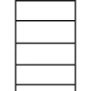 Kiskiszerelésű termék állvány 3x5 rácsos polccal és 1 horganyzott csepptálcával, űrtartalom 210 l, széxméxma 3200x635x2100 mm