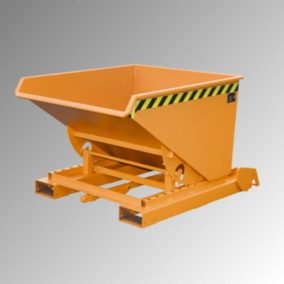   Automatikusan billenthető konténer, hxszxm 1485x1095x865 mm, térfogat 0,6 köbméter, teherbírás 1000 kg, ral 2000 sárga-narancs