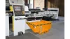 Önbillentő konténer, görgős rendszerrel, hxszxm 960x925x540 mm, térfogat 0,225 köbméter, teherbírás 750 kg, ral 6011 rezeda zöld