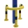 Ütközésvédők, u alakú, szélesség 400/600 mm, magasság 300 mm, átmérő. 42,4 mm, falvastagság 3,25 mm, alapozóval/porszórt ral 1018 cinksárga színben