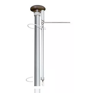 Kúpos zászlórúd emelőszerkezettel, átmérő és/vagy 135/60 mm, rögzítőelemmel. talajszint feletti magasság 10 m, beleértve forgatható, emelhető gém, beleértve a dönthető padlókonzol