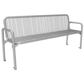   Pad karfával, kerek cső lábakkal, dróthálós ülőfelülettel, szé x mé x ma 1795 x 555 x 874 mm, ral 9006