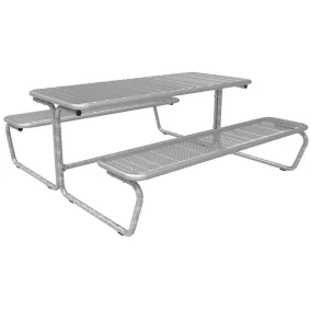   Ülőgarnitúra, amely a következőket tartalmazza: 2 pad, dróthálós ülőgarnitúra, 1 asztal, dróthálós asztallap széxméxma 1800x1910x733 mm, ral 9006