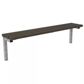   Parkpad, tűzihorganyzott lábak, fix. bambusz lécek sötét, szé x mé x ma 1770x340x470 mm