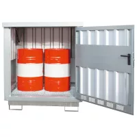 Veszélyes anyag tároló 2 db 200 literes hordóhoz