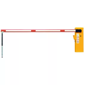   Elektronikus útzár, ral 9010 hr színben, piros fényvisszaverő csíkokkal, ral 1028 ház, rugós ingatartóval és kézi adóval, szélesség 2,0 m